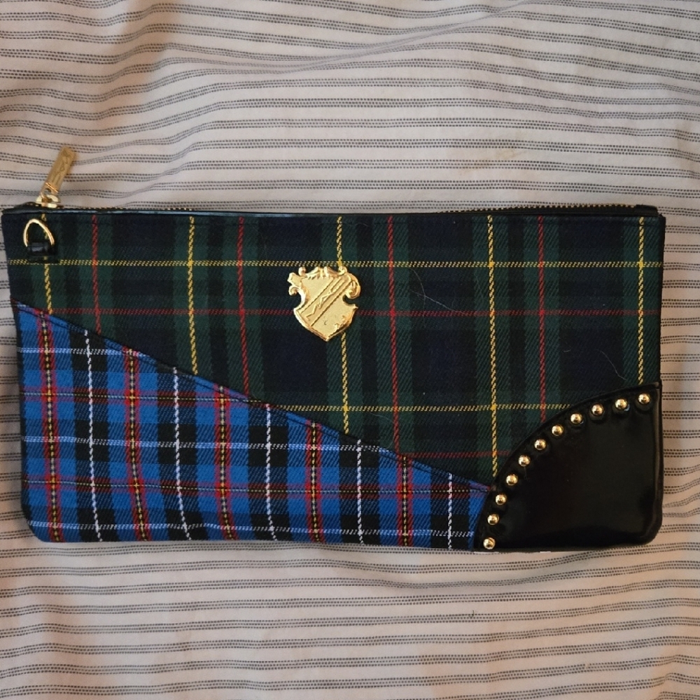 MAC Cosmetics Tartan Collection Clutch (Strap Included) LIKE NEW, NEVER USED.